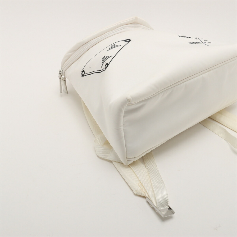 Prada White Rucksack Backpack Tessuto Signor Nylon View 4